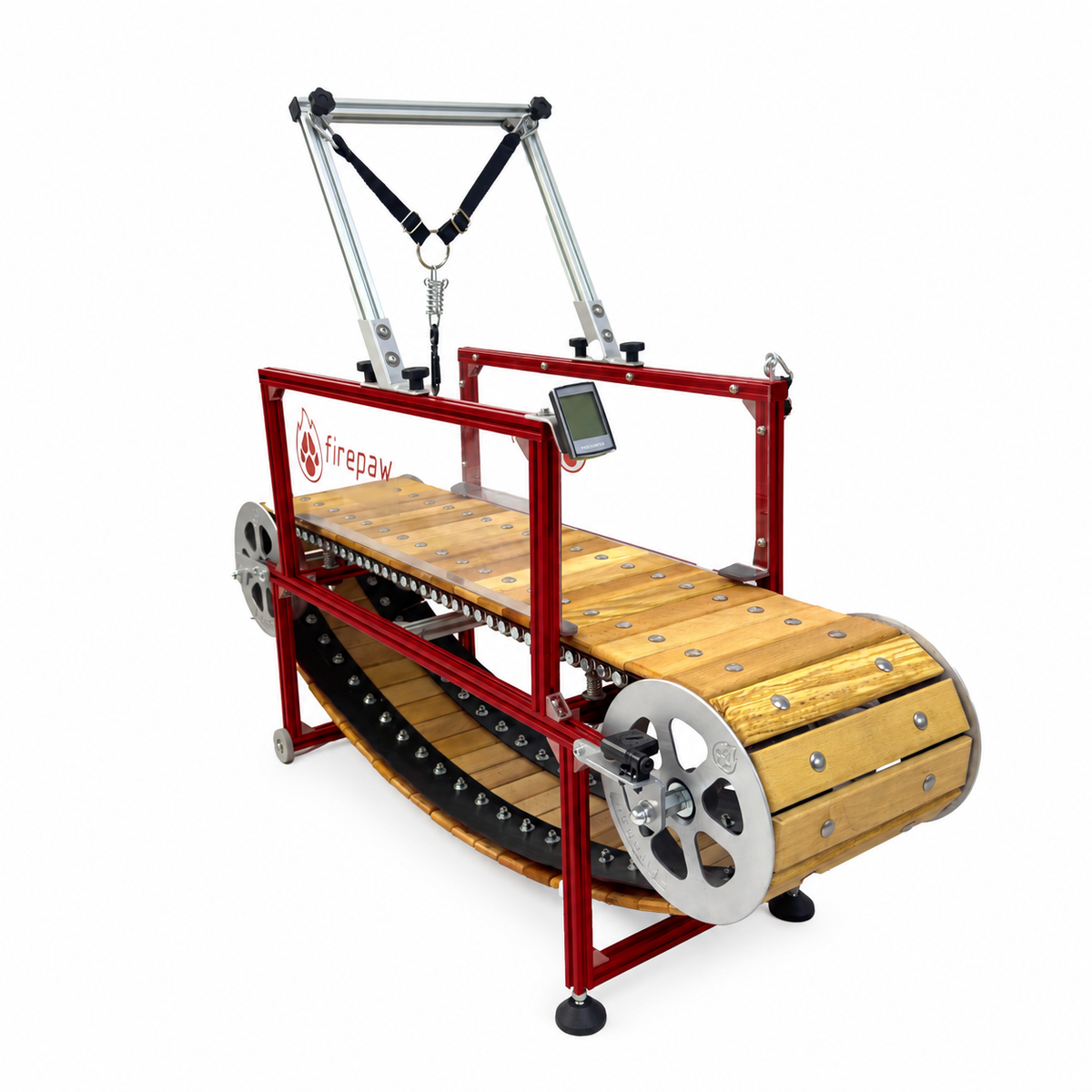 FirePaw Mini Mill Gen 2, cherry red, side view — FirePaw, sold by Bestia Dog Sport